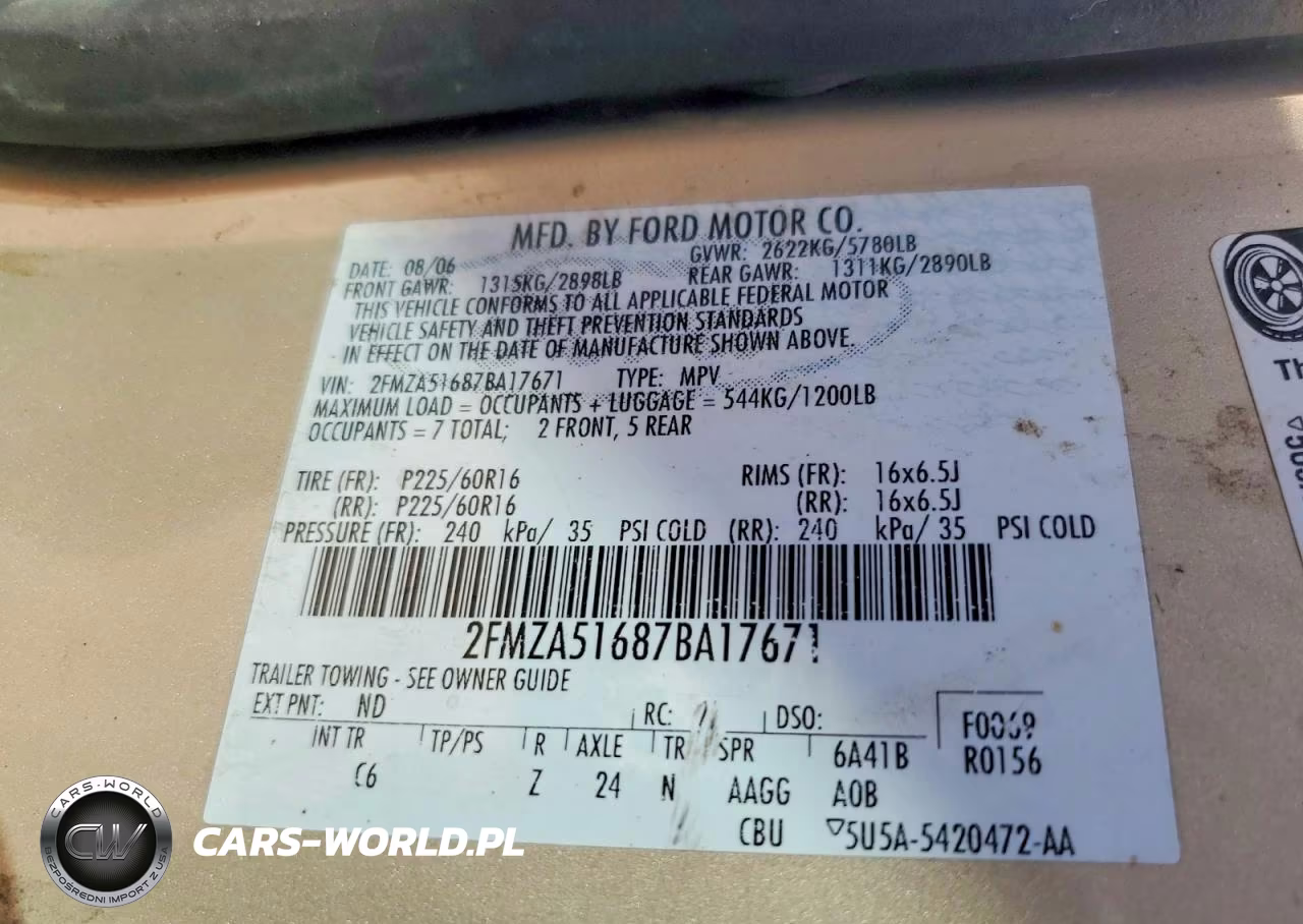 2007 Ford Freestar Se VIN:2FMZA51687BA17671 - 13