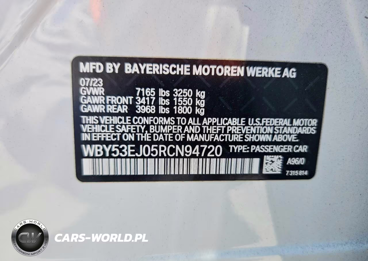 2024 BMW I7 xDrive60 VIN:WBY53EJ05RCN94720 - 12
