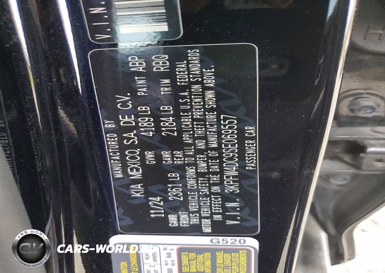 2025 Kia K4 Gt-Line Turbo VIN:3KPFW4DC9SE069557 - 12