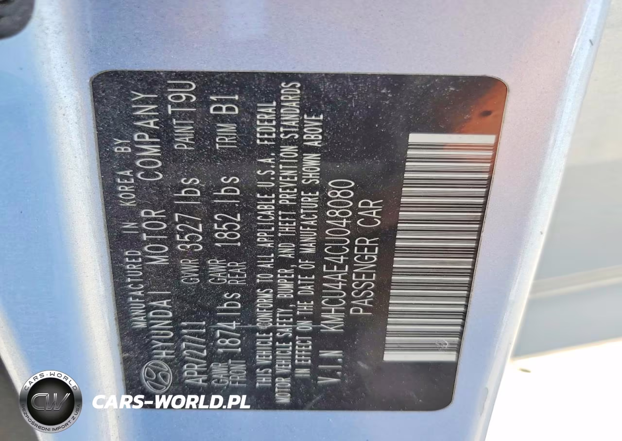 2012 Hyundai Accent Gls VIN:KMHCU4AE4CU048080 - 13