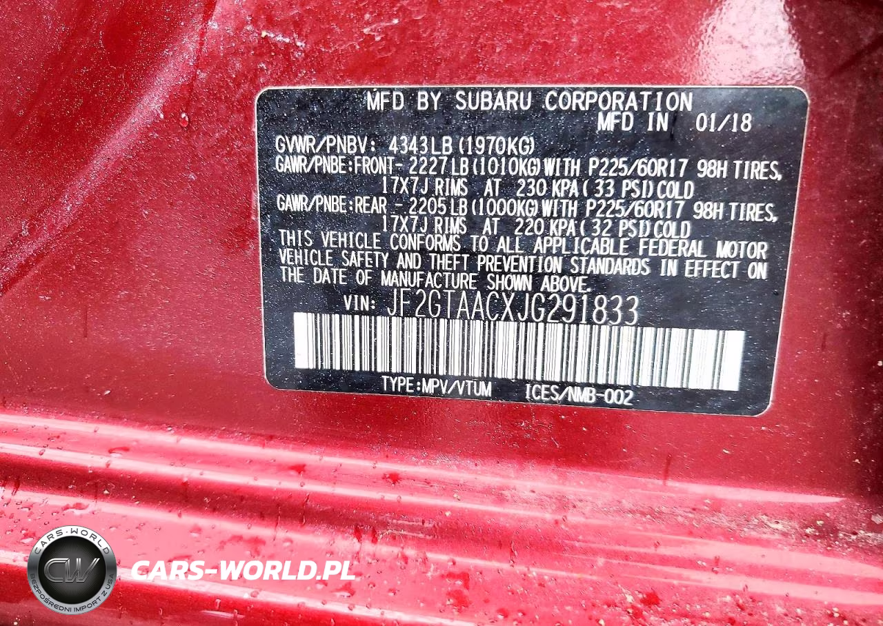 2018 Subaru Crosstrek VIN:JF2GTAACXJG291833 - 13