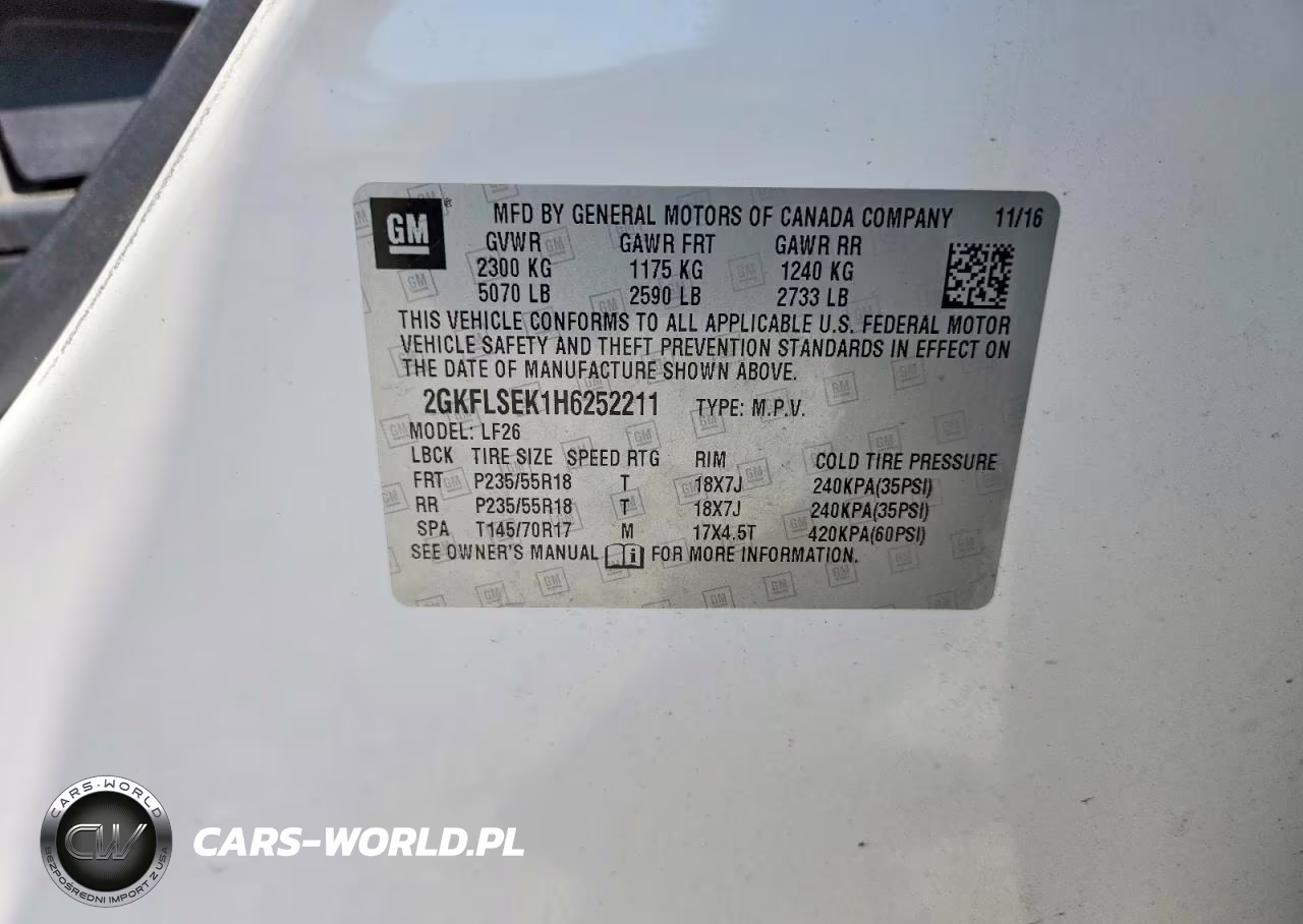2017 GMC Terrain Sle VIN:2GKFLSEK1H6252211 - 13