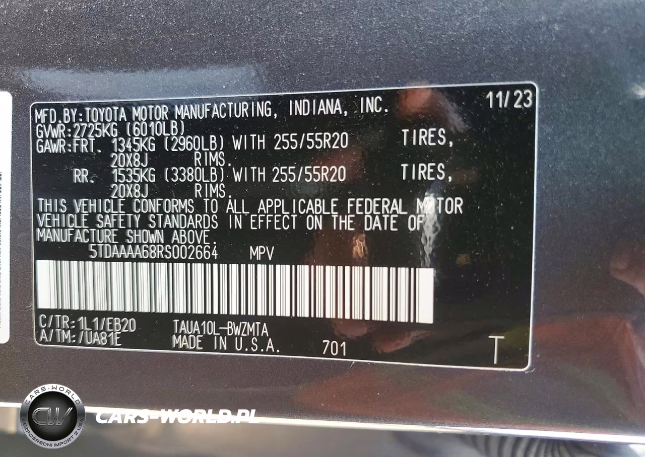 2024 Lexus Tx 350 Premium VIN:5TDAAAA68RS002664 - 14