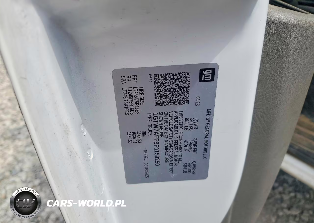 2023 GMC Savana G2500 Delivery Van VIN:1GTW7AFP9P1159250 - 13