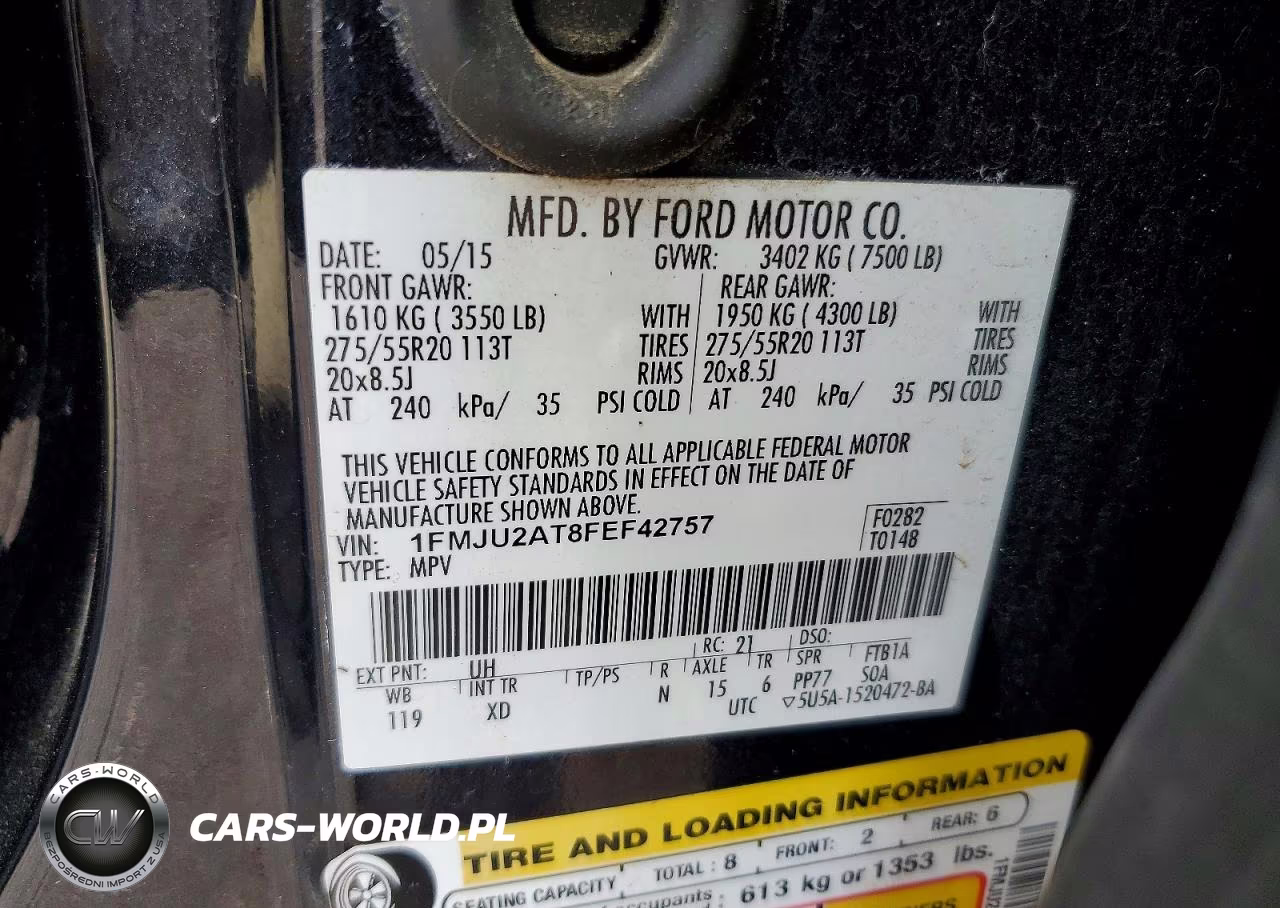 2015 Ford Expedition Limited VIN:1FMJU2AT8FEF42757 - 13