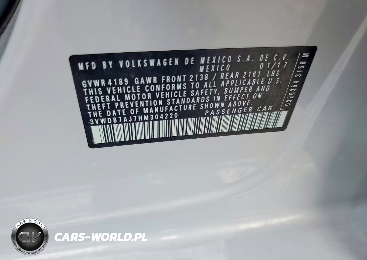 2017 Volkswagen Jetta Se VIN:3VWDB7AJ7HM304220 - 12