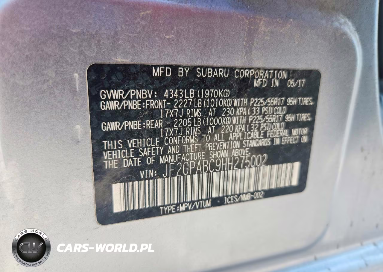 2017 Subaru Crosstrek Premium VIN:JF2GPABC9HH275002 - 13
