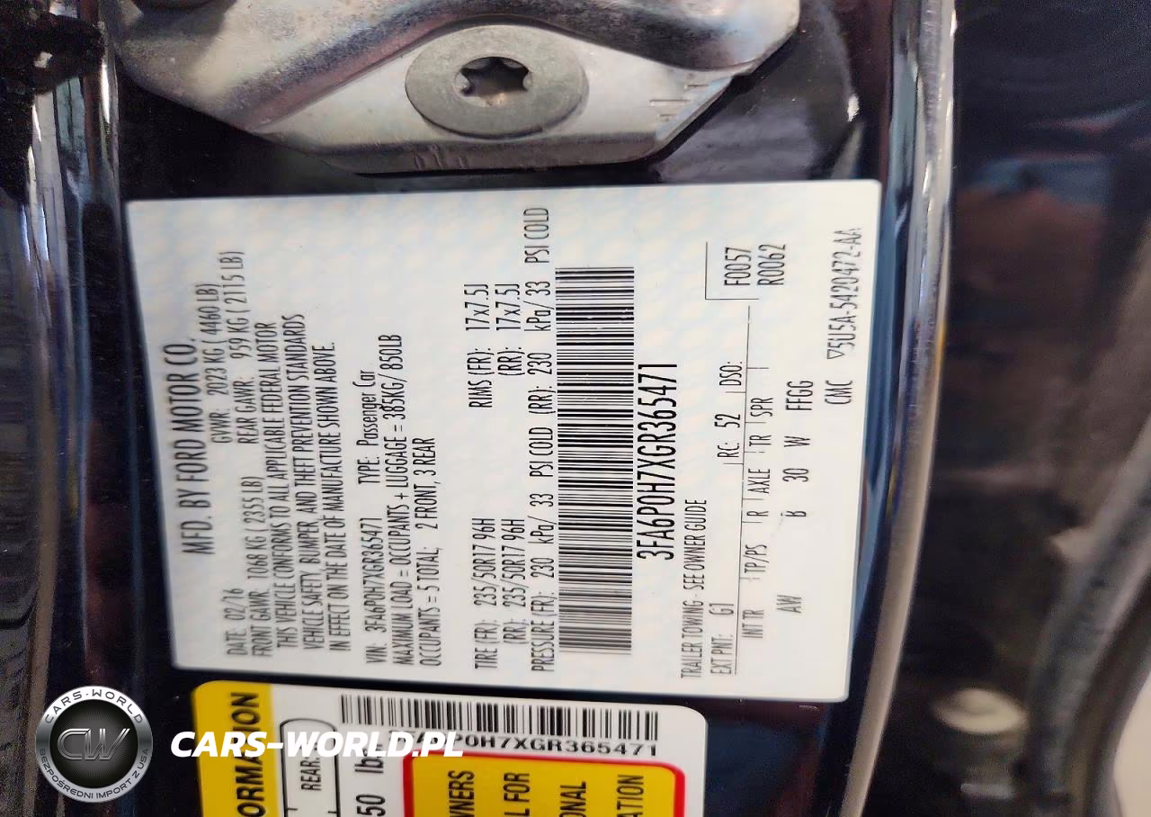 2016 Ford Fusion Se VIN:3FA6P0H7XGR365471 - 12