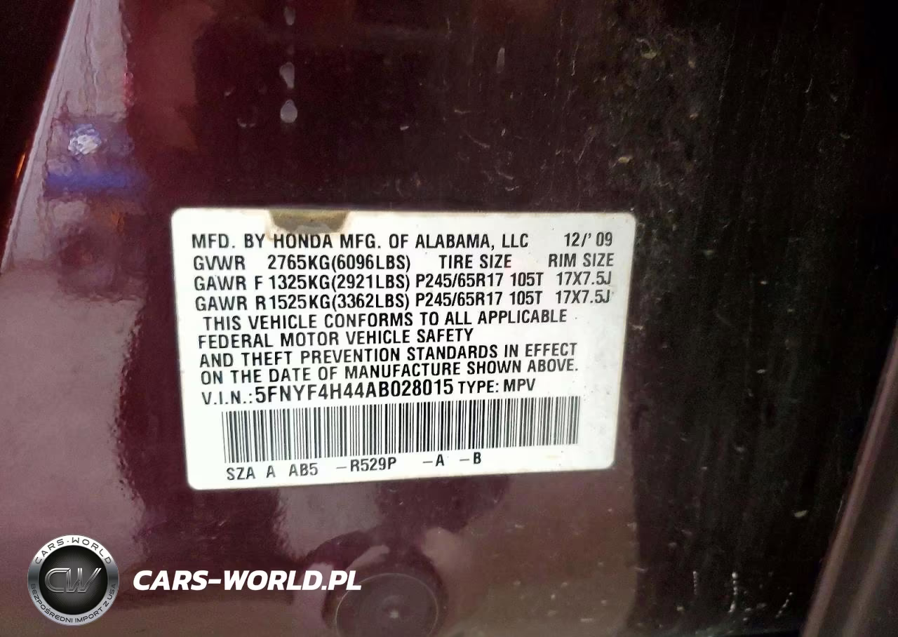 2010 Honda Pilot Ex VIN:5FNYF4H44AB028015 - 13