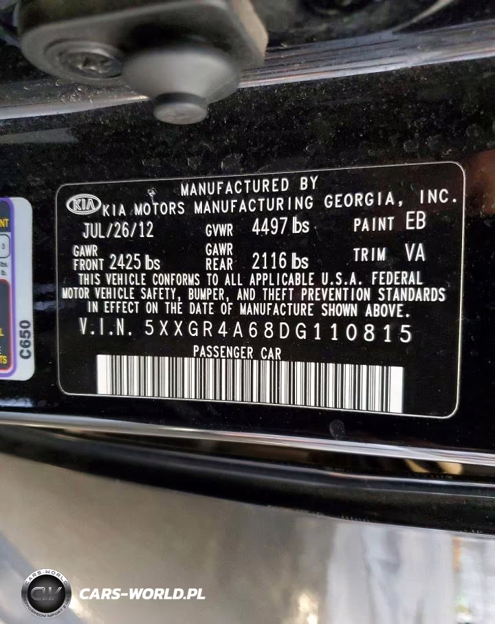 2013 Kia Optima Sx VIN:5XXGR4A68DG110815 - 12