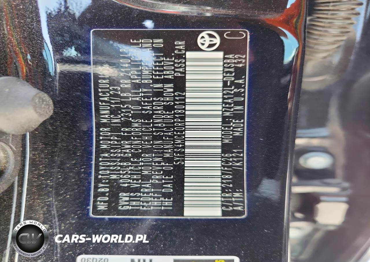 2024 Toyota Corolla Se VIN:5YFS4MCE0RP180112 - 12