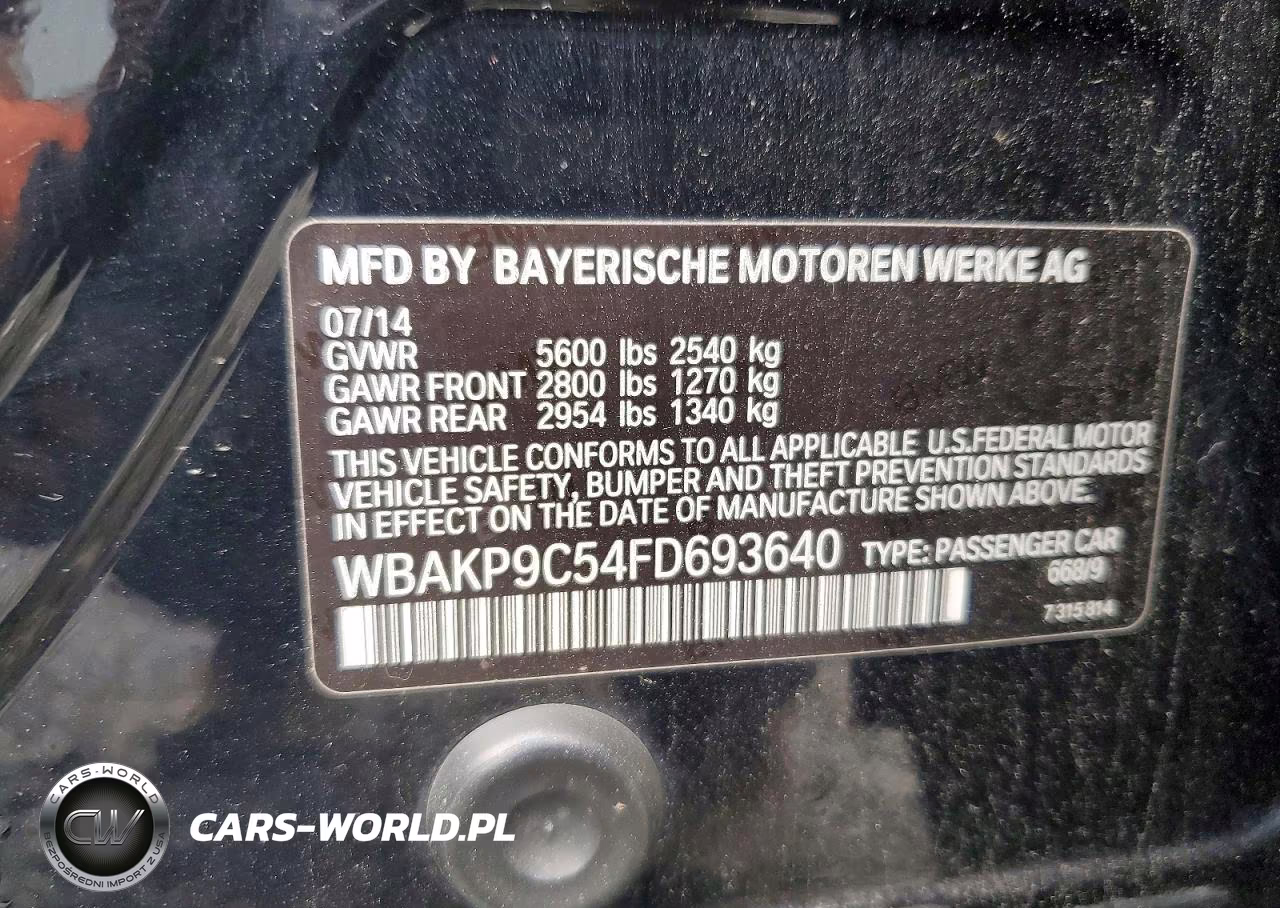 2015 BMW 550 Xi VIN:WBAKP9C54FD693640 - 12