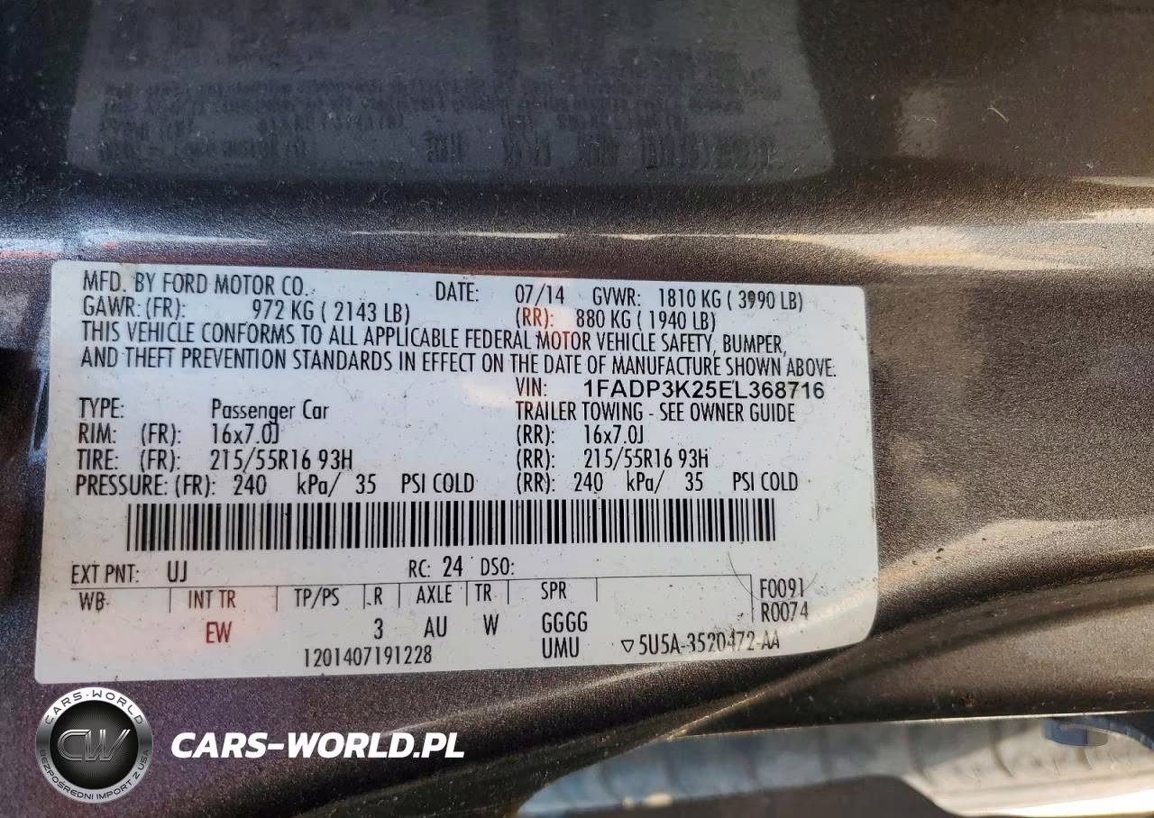 2014 Ford Focus Se VIN:1FADP3K25EL368716 - 13