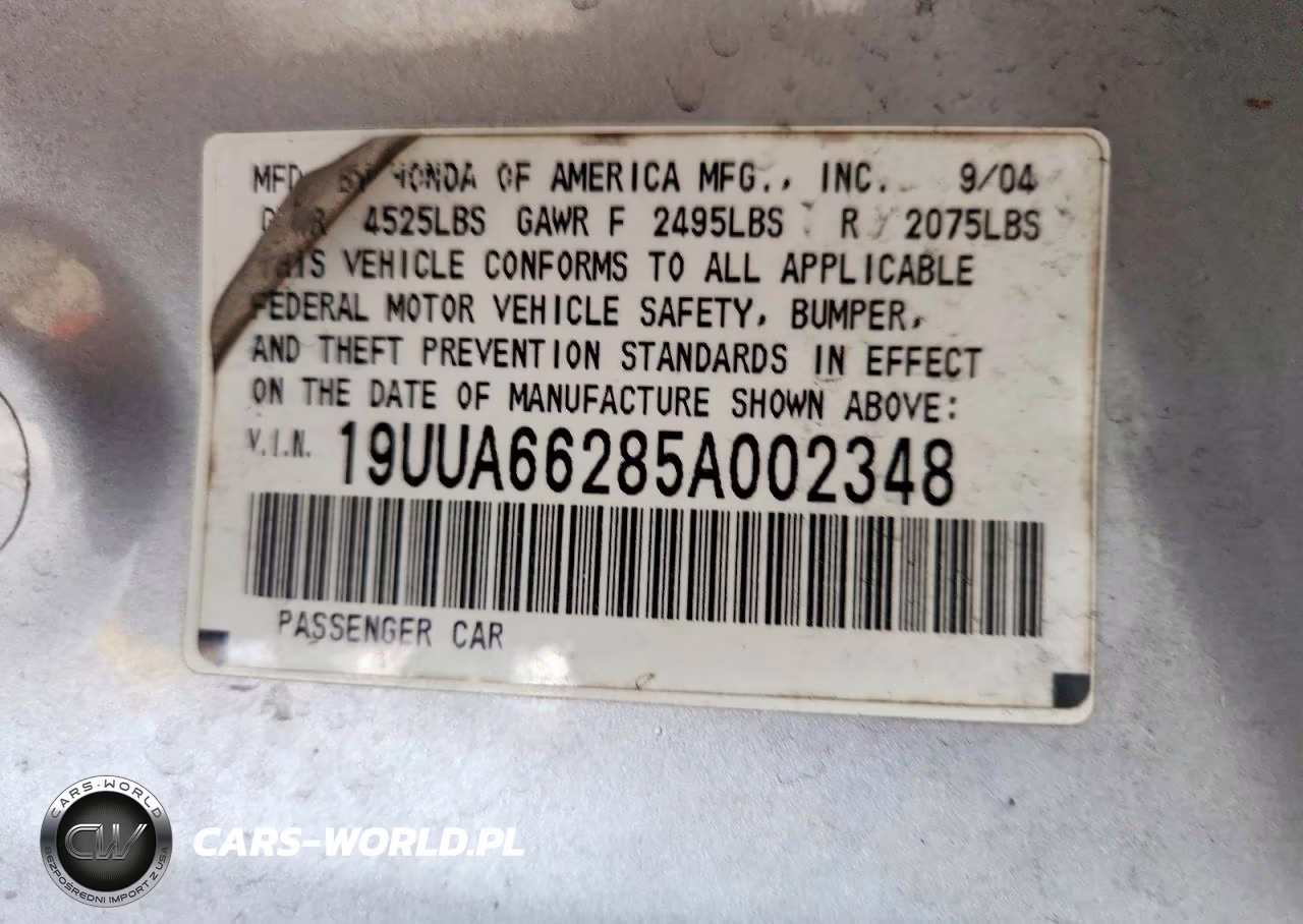 2005 Acura Tl VIN:19UUA66285A002348 - 12