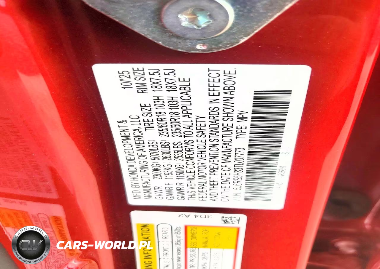 2026 Honda Cr-V Sport-L VIN:5J6RS5H83TL007773 - 12