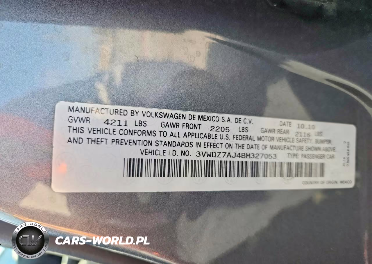 2011 Volkswagen Jetta Se VIN:3VWDZ7AJ4BM327053 - 12