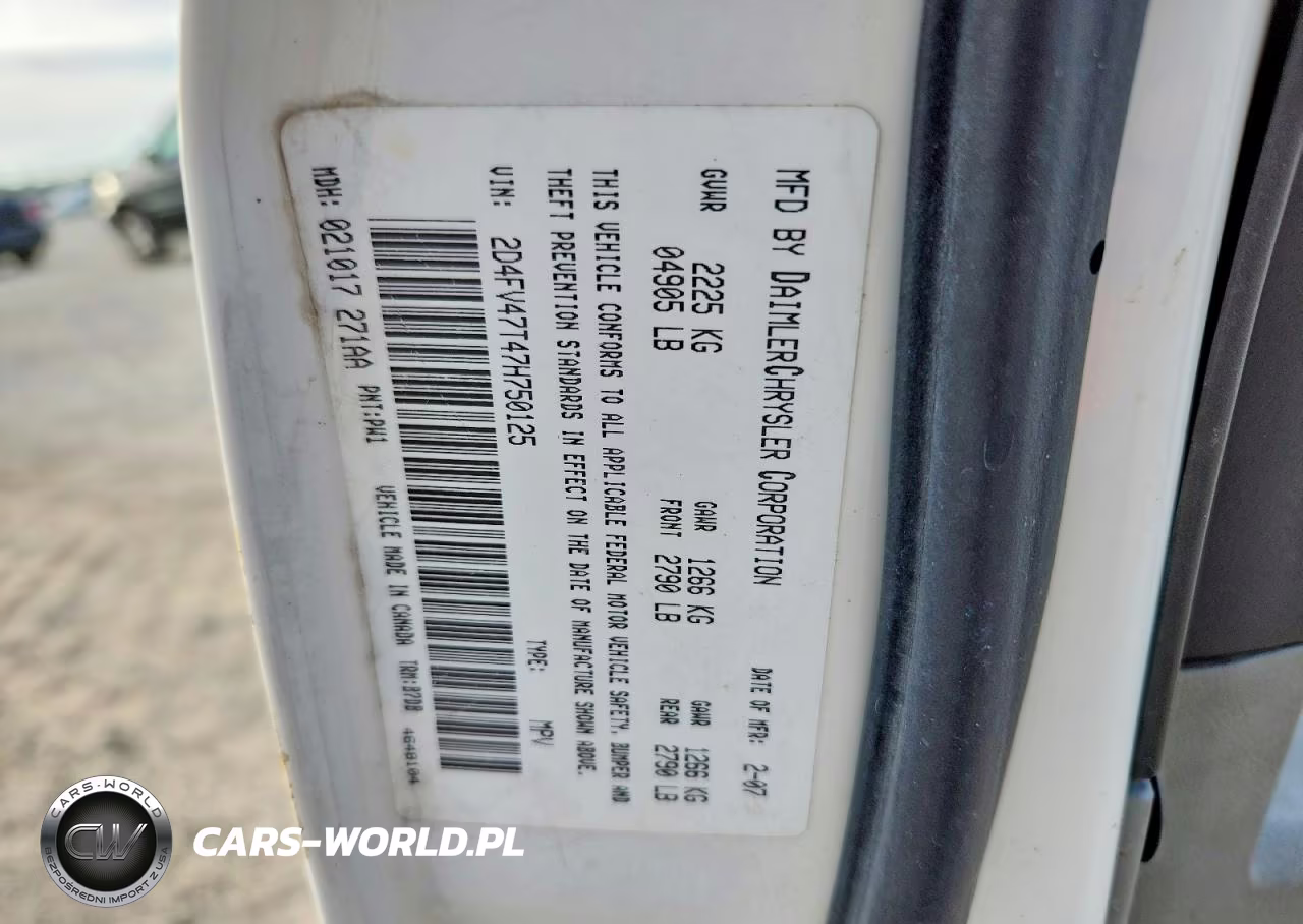 2007 Dodge Magnum Se VIN:2D4FV47T47H750125 - 12