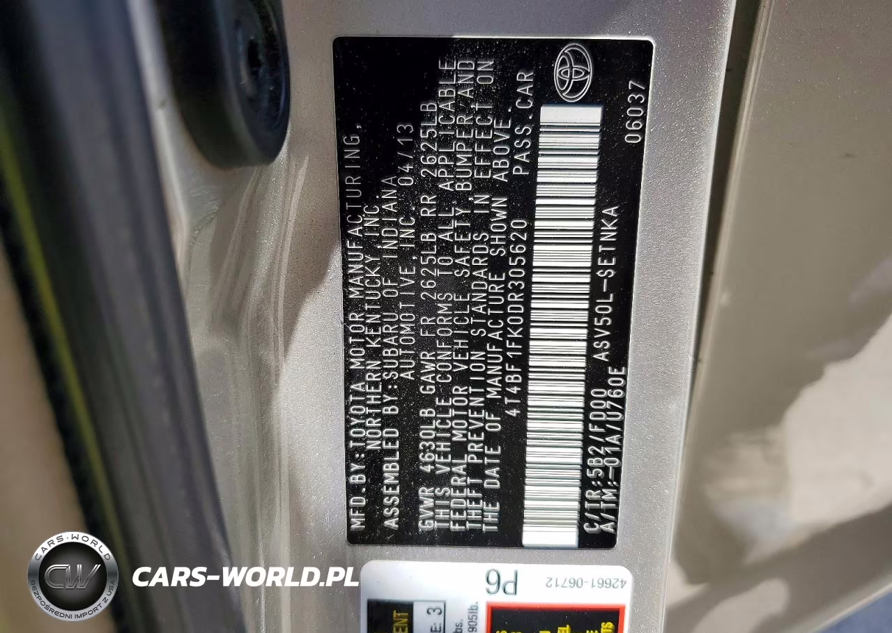 2013 Toyota Camry Le VIN:4T4BF1FK0DR305620 - 13