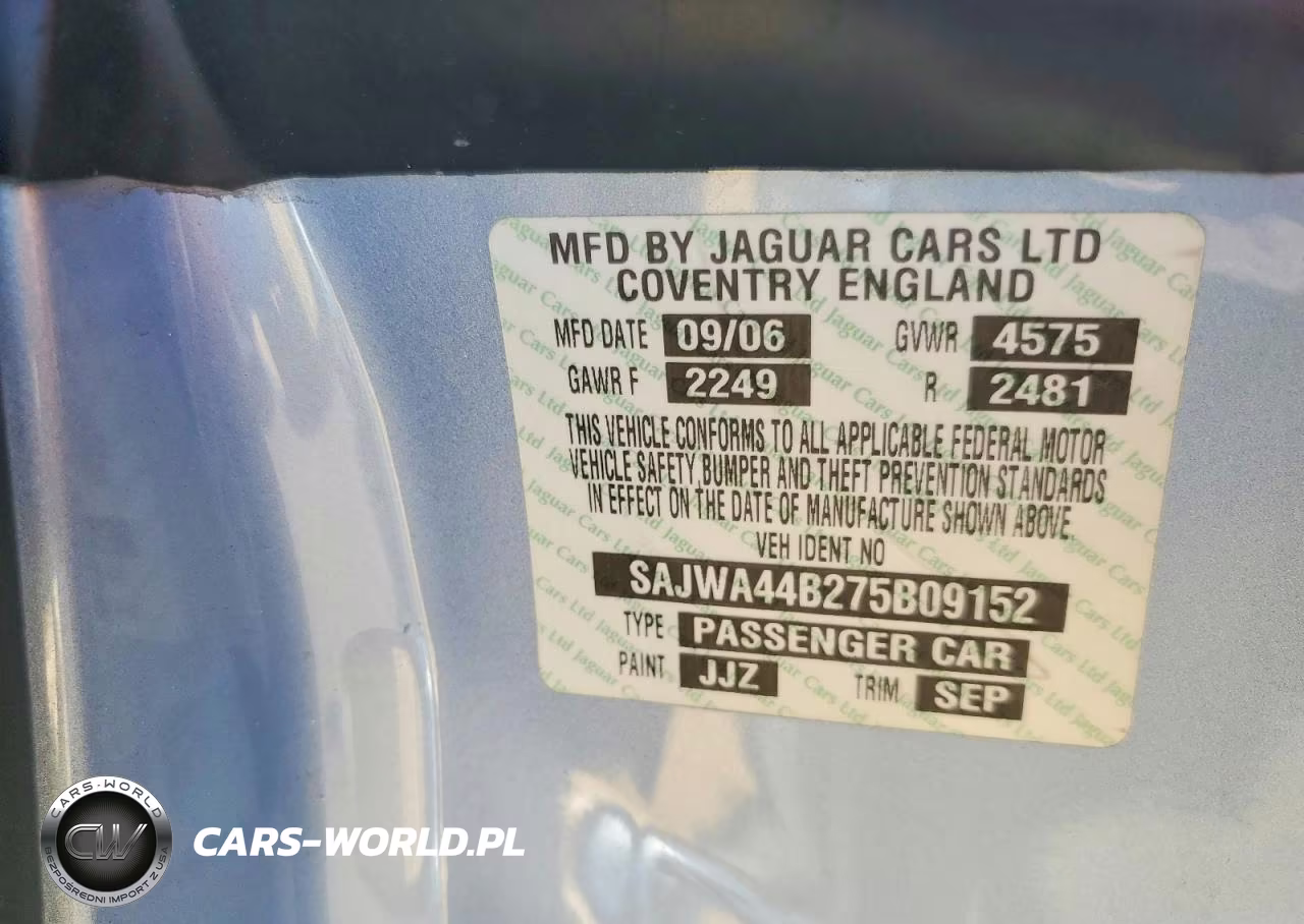 2007 Jaguar Xk VIN:SAJWA44B275B09152 - 12