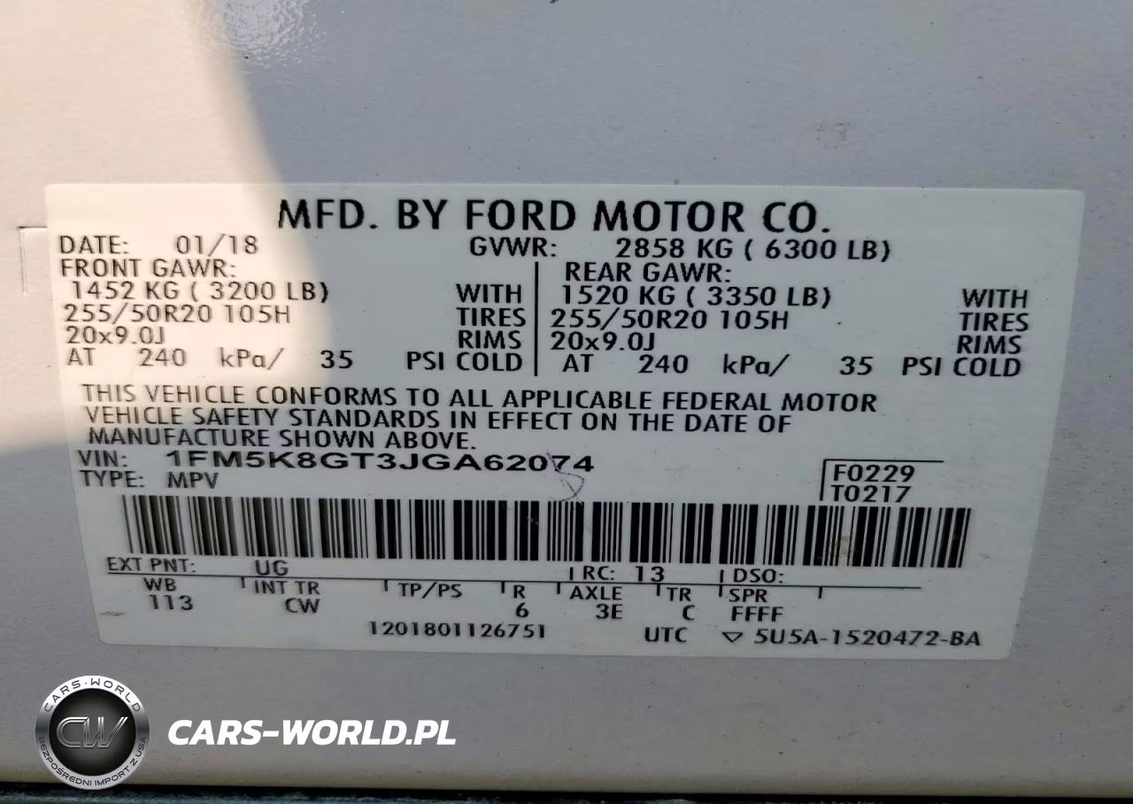 2018 Ford Explorer Sport VIN:1FM5K8GT3JGA62074 - 13