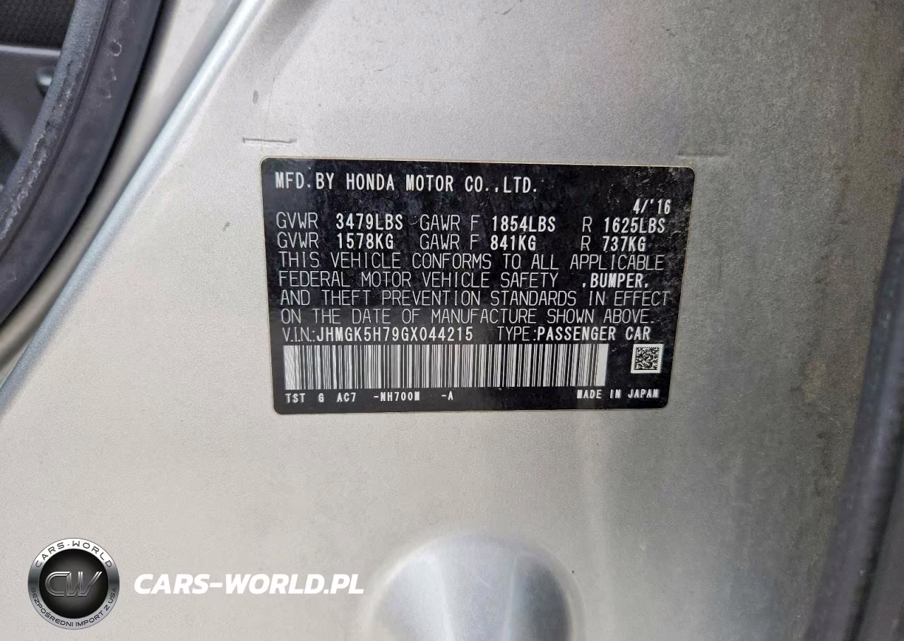 2016 Honda Fit Ex VIN:JHMGK5H79GX044215 - 13