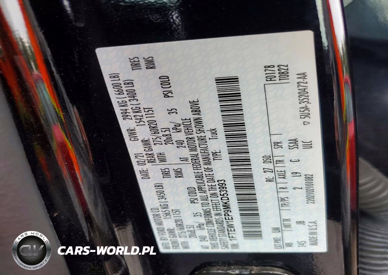 2021 Ford F150 Supercrew VIN:1FTEW1EP9MKD53993 - 12