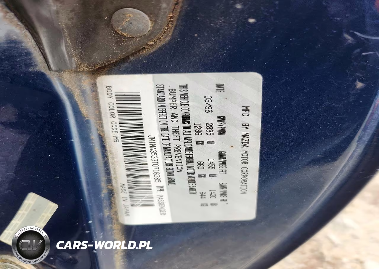 1996 Mazda Mx-5 Miata VIN:JM1NA3533T0716385 - 12