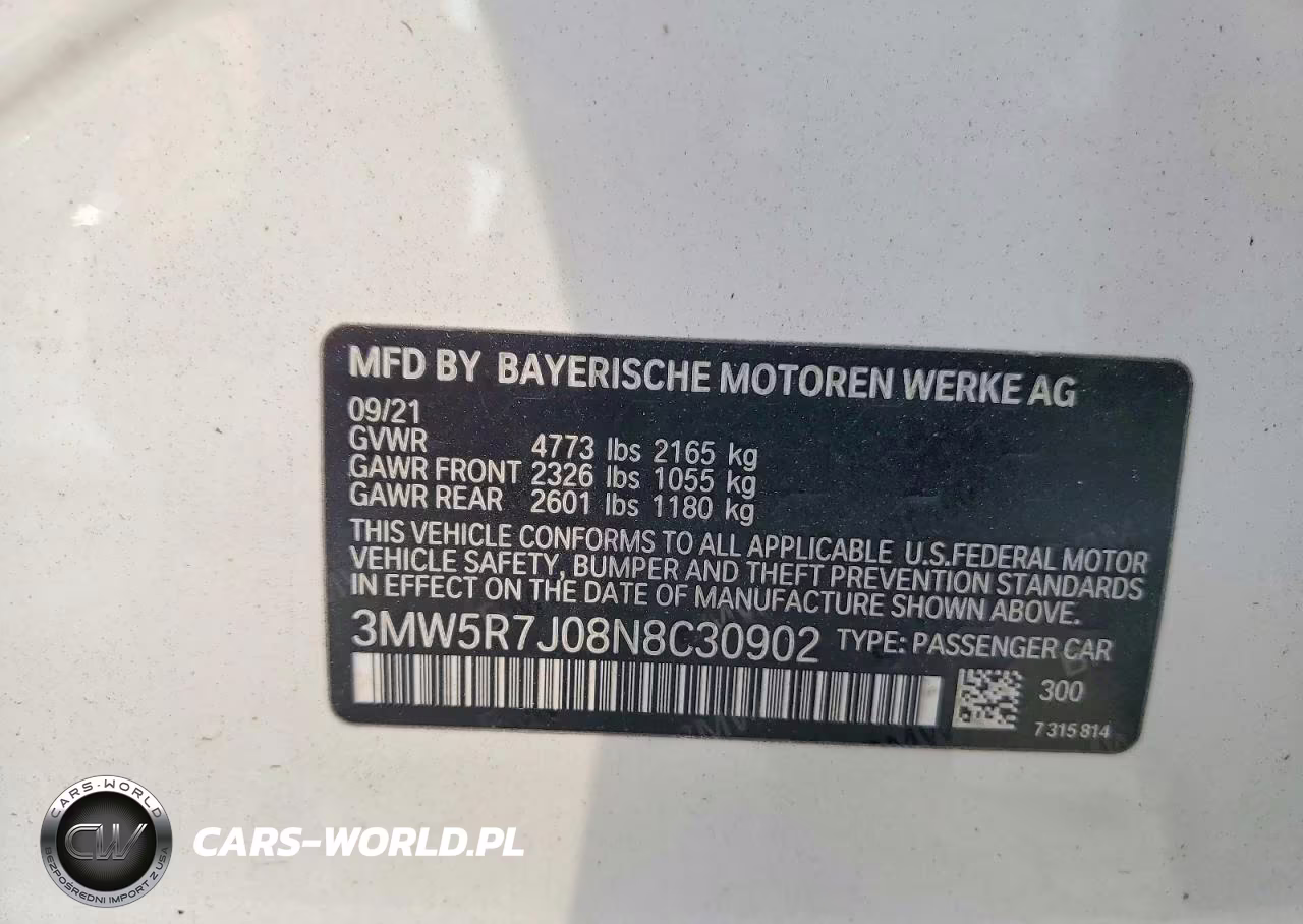 2022 BMW 330Xi VIN:3MW5R7J08N8C30902 - 12