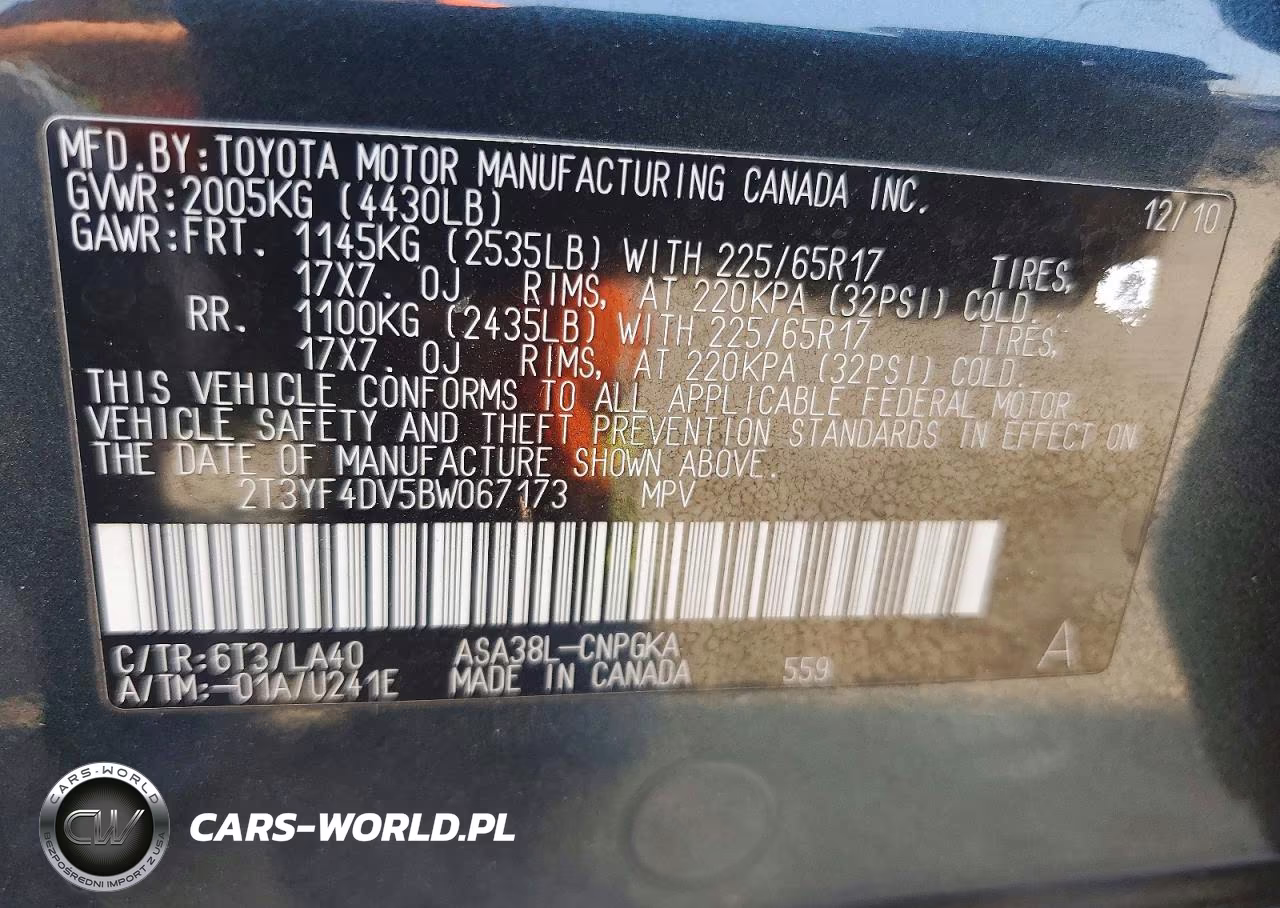 2011 Toyota Rav4 Limited VIN:2T3YF4DV5BW067173 - 13