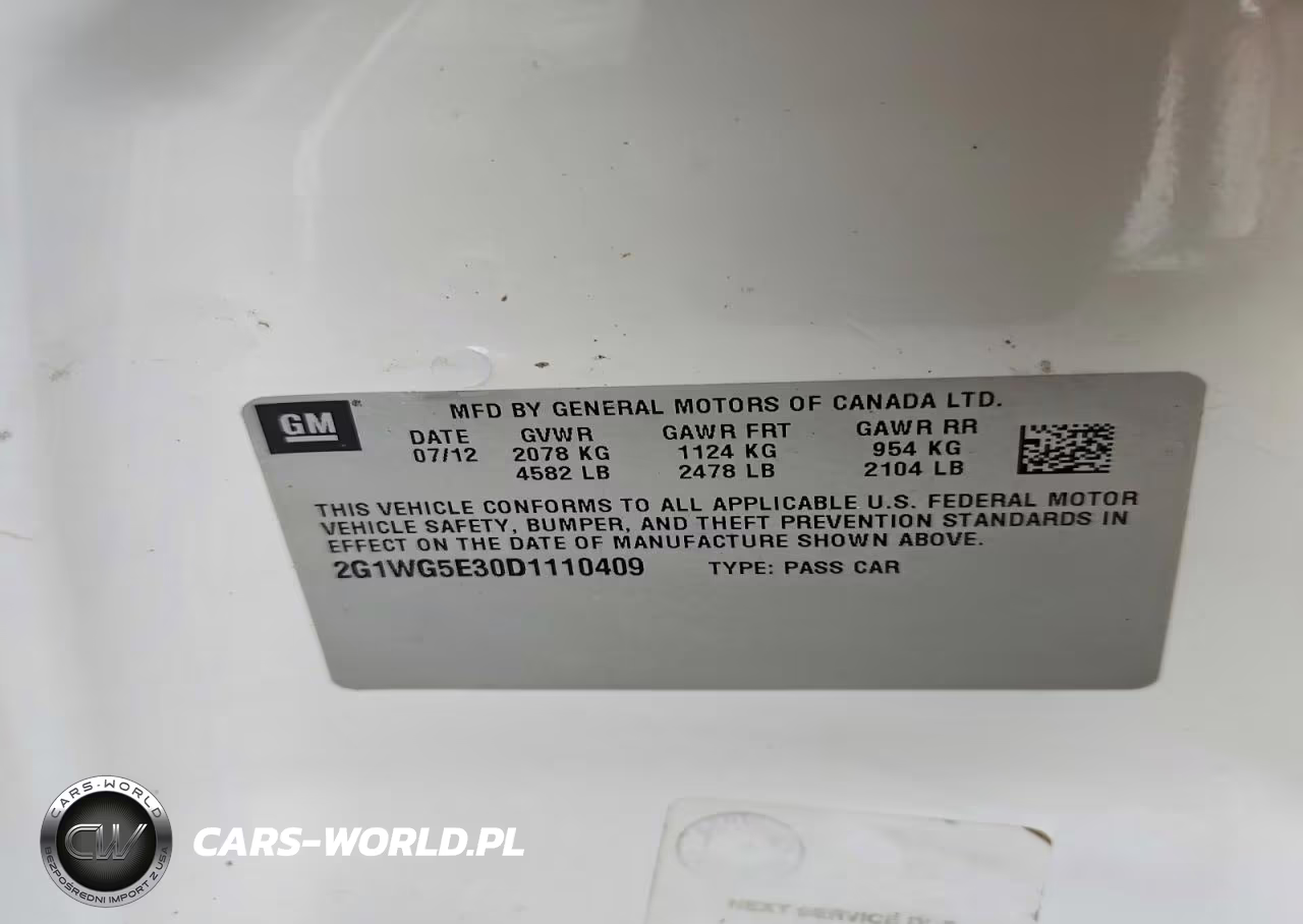2013 Chevrolet Impala Lt VIN:2G1WG5E30D1110409 - 12