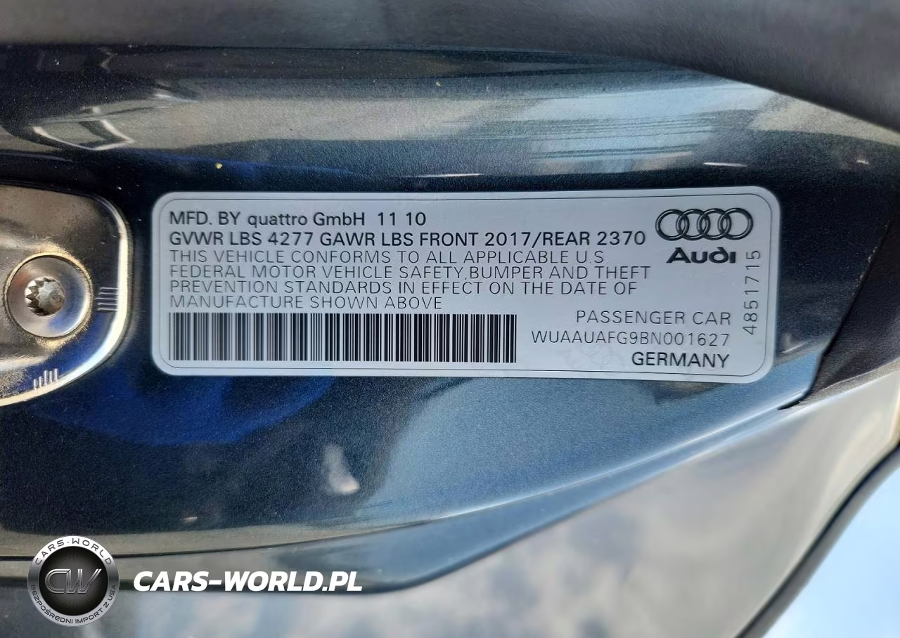 2011 Audi R8 4.2 Quattro VIN:WUAAUAFG9BN001627 - 12