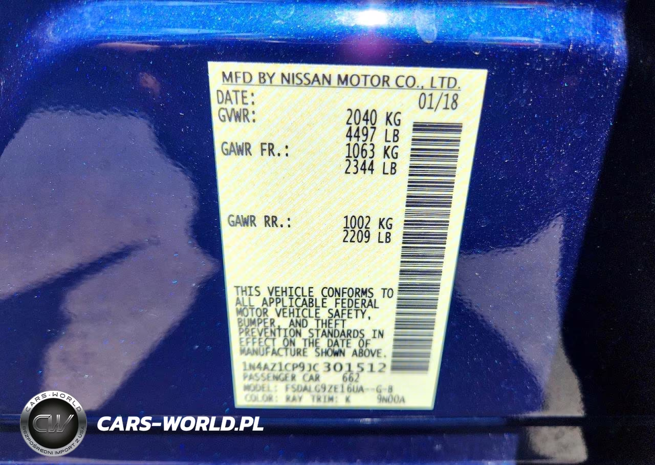 2018 Nissan Leaf Sl VIN:1N4AZ1CP9JC301512 - 12