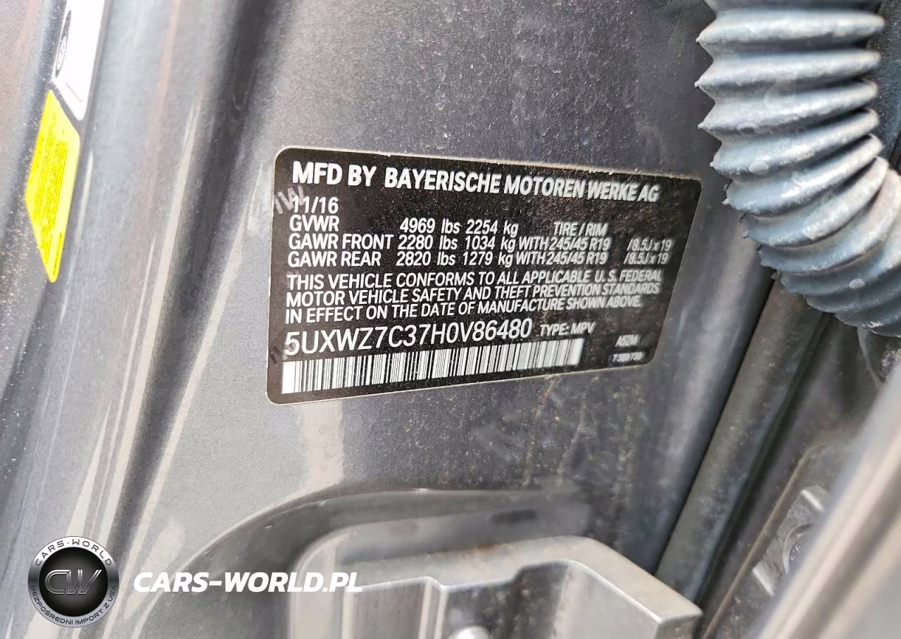 2017 BMW X3 Sdrive28I VIN:5UXWZ7C37H0V86480 - 13