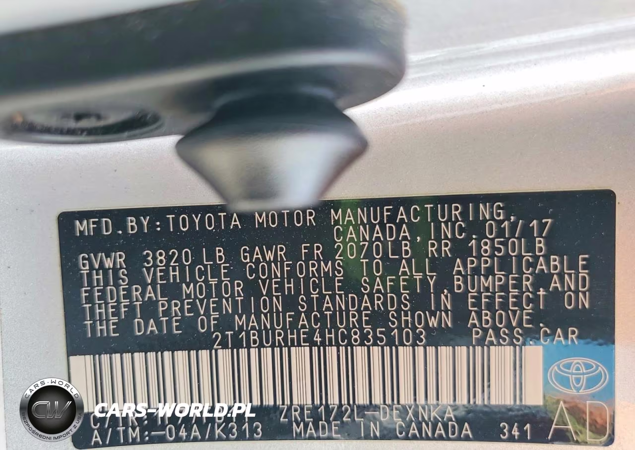 2017 Toyota Corolla Le VIN:2T1BURHE4HC835103 - 13