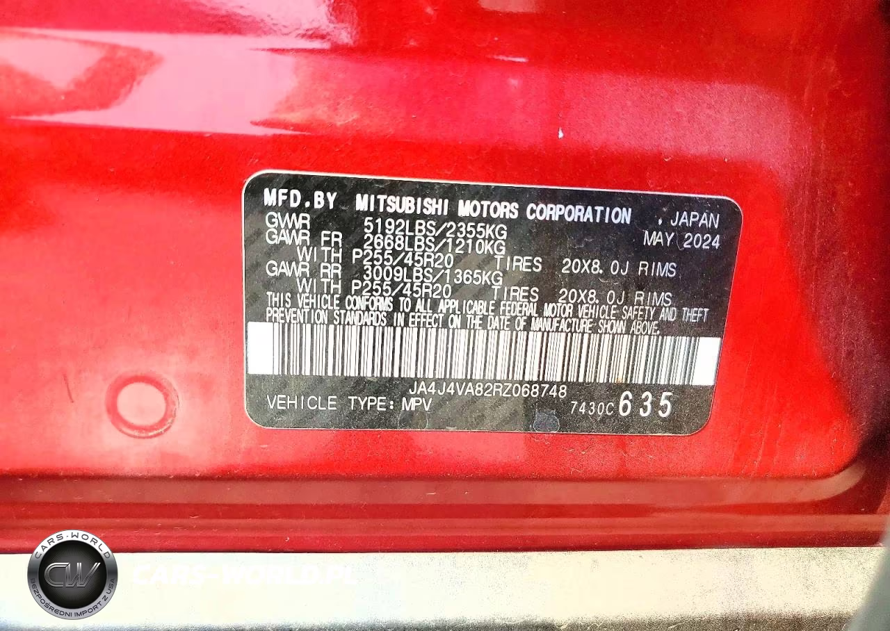 2024 Mitsubishi Outlander Se VIN:JA4J4VA82RZ068748 - 13