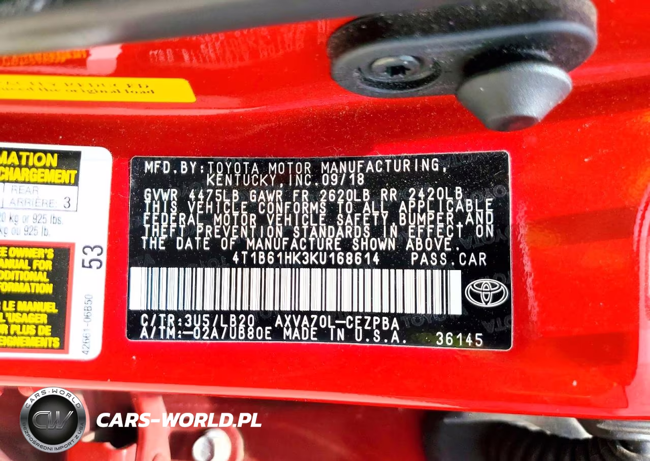 2019 Toyota Camry Xse VIN:4T1B61HK3KU168614 - 12