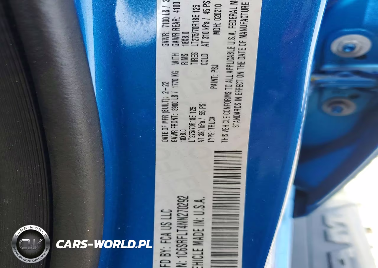2022 Ram 1500 Rebel VIN:1C6SRFLT4NN270292 - 12