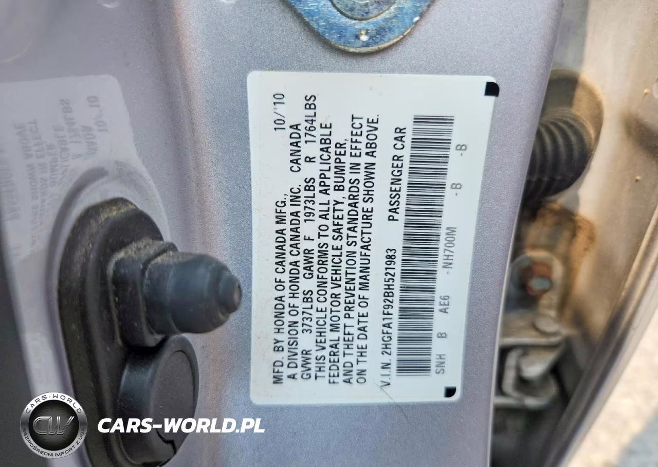 2011 Honda Civic Exl VIN:2HGFA1F92BH521983 - 12