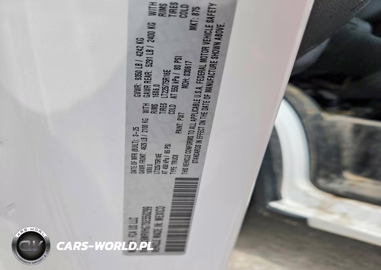 2025 Ram Promaster 3500 3500 High VIN:3C6MRVHG7SE550299 - 12