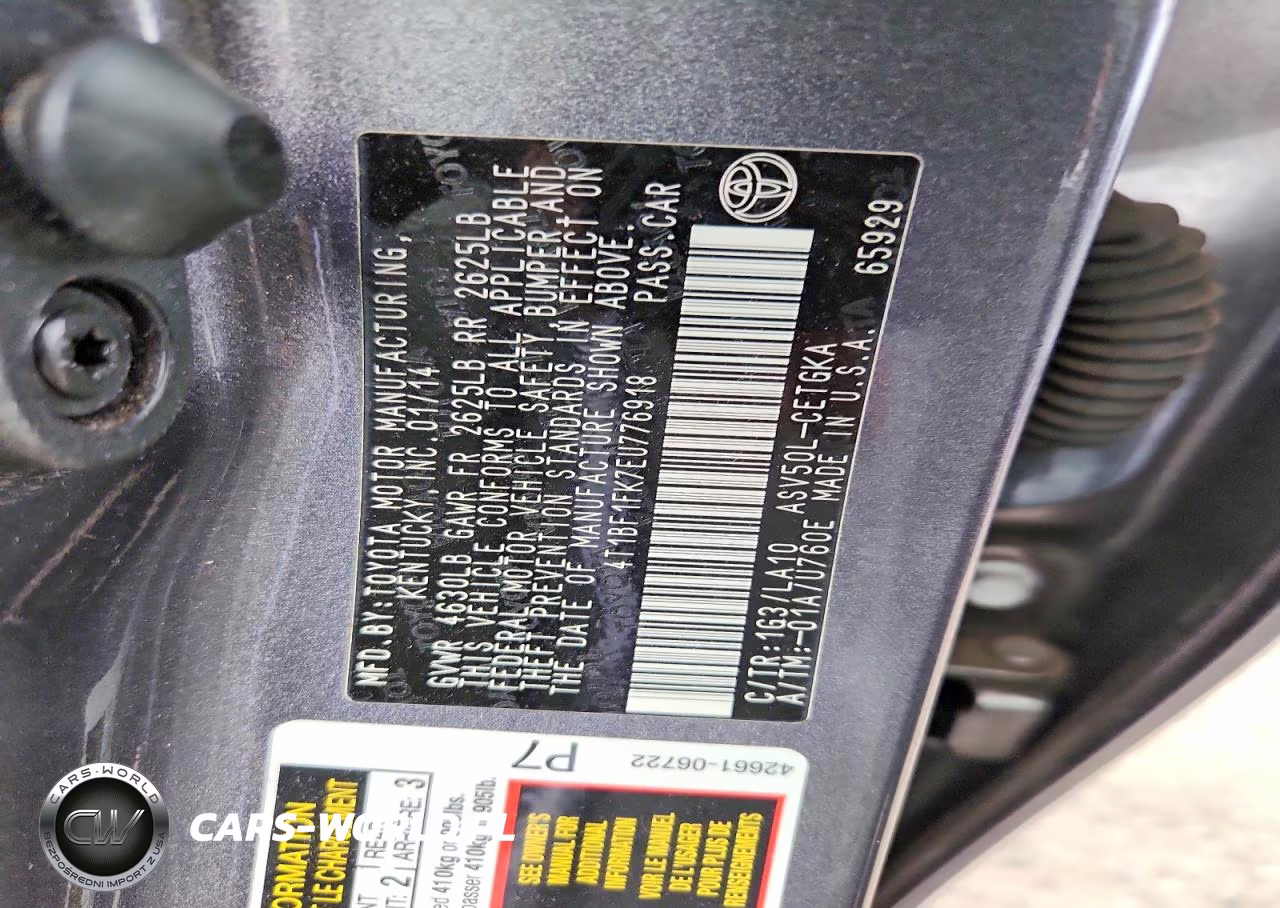 2014 Toyota Camry L VIN:4T1BF1FK7EU776918 - 12