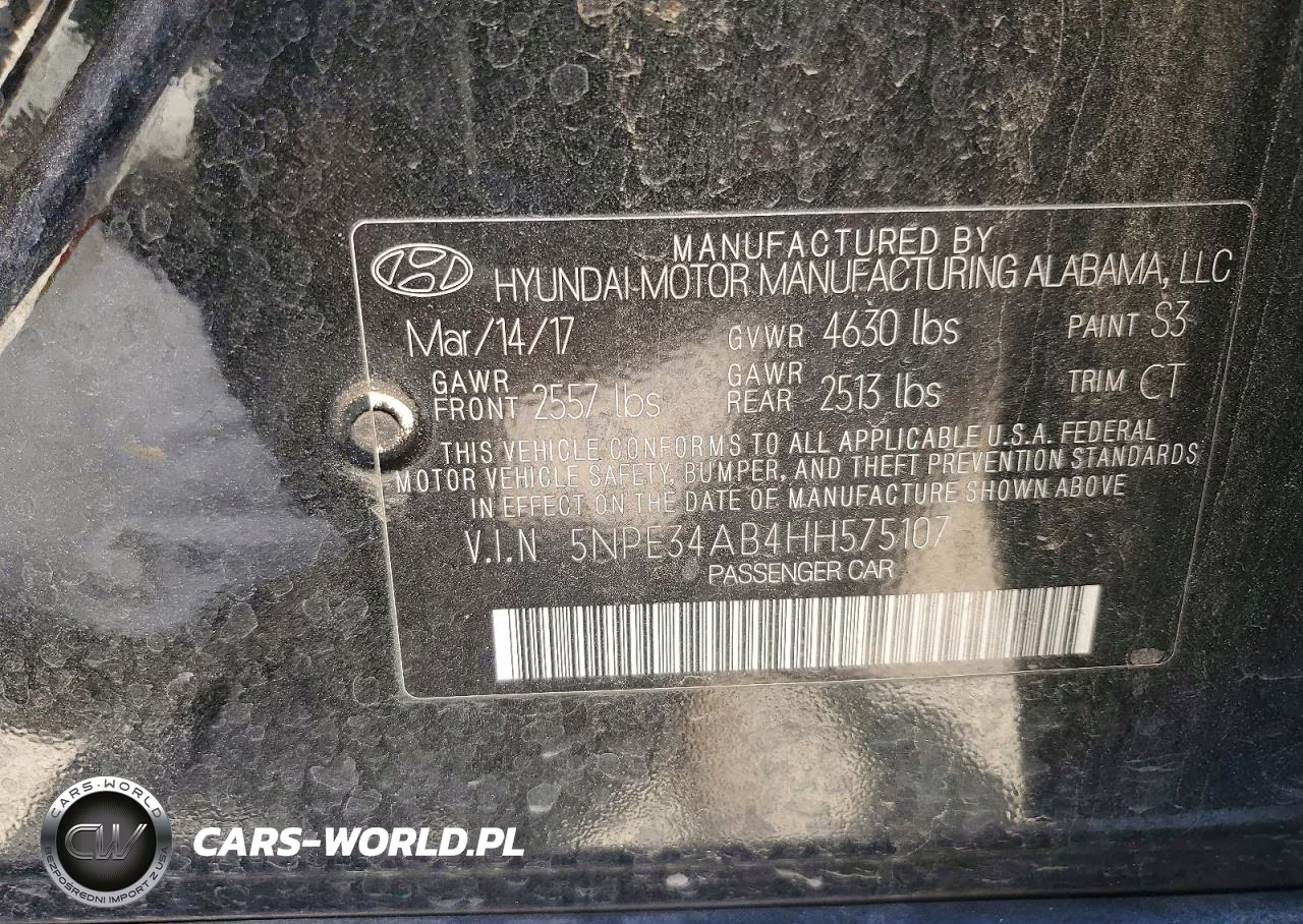 2017 Hyundai Sonata Sport 2.0T VIN:5NPE34AB4HH575107 - 13