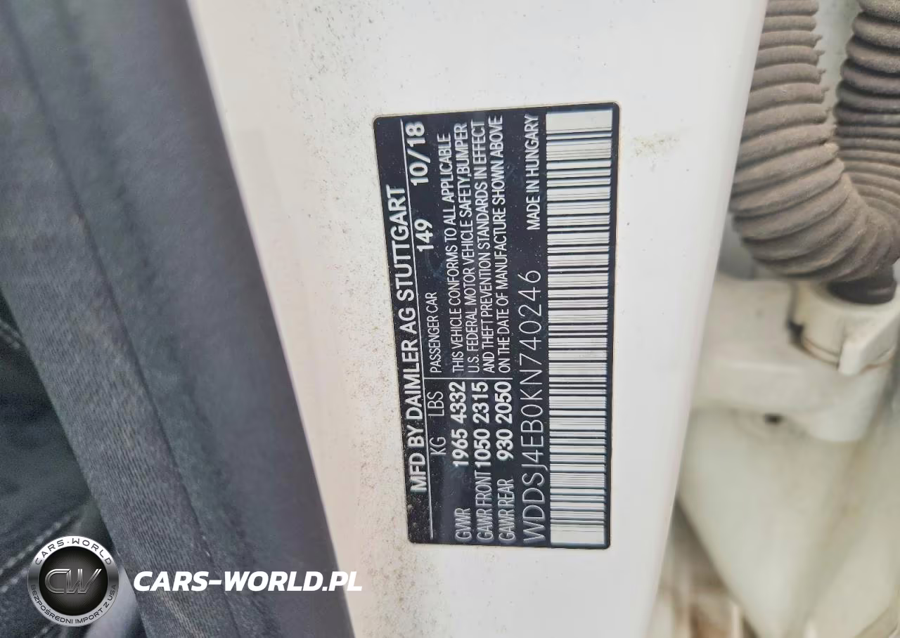 2019 Mercedes-Benz Cla 250 VIN:WDDSJ4EB0KN740246 - 12