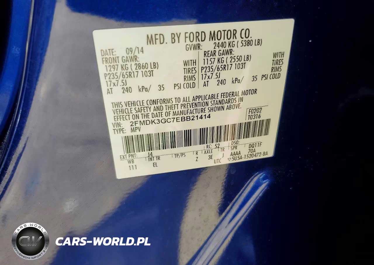 2014 Ford Edge Se VIN:2FMDK3GC7EBB21414 - 13