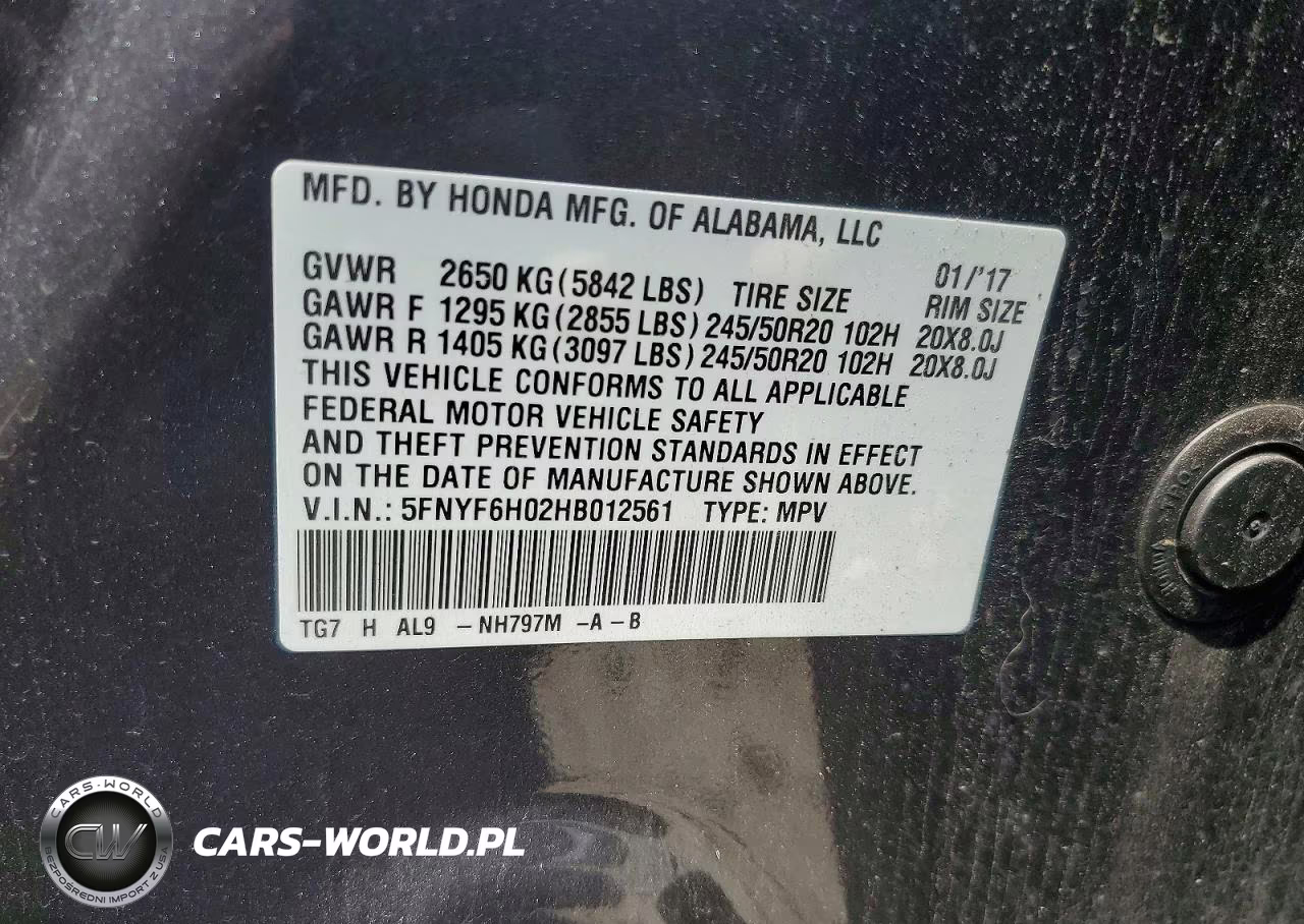 2017 Honda Pilot Elite VIN:5FNYF6H02HB012561 - 13
