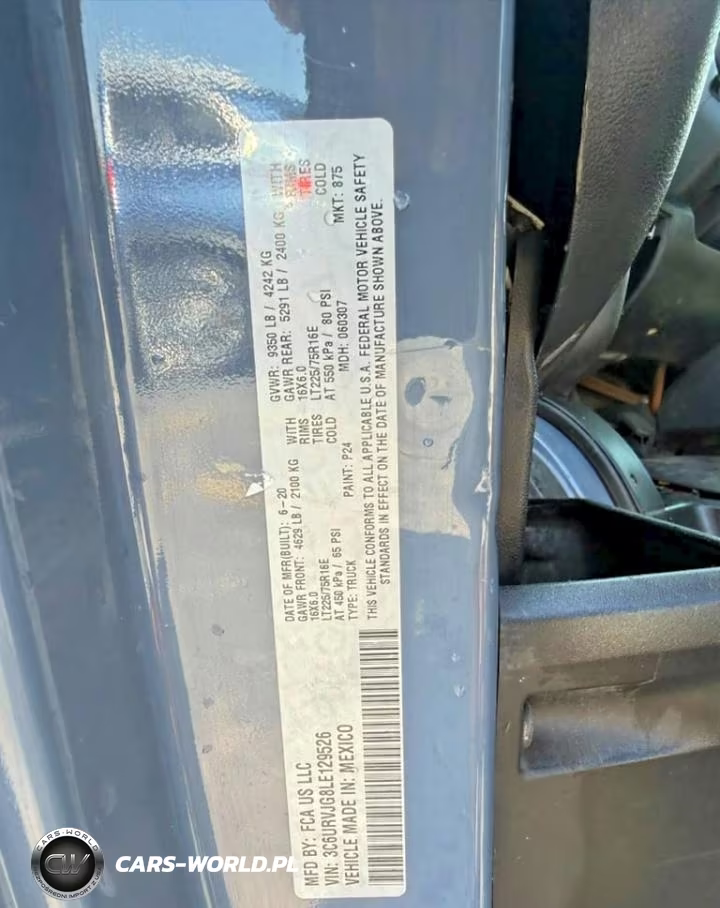 2020 Ram Promaster 3500 3500 High VIN:3C6URVJG8LE129526 - 11