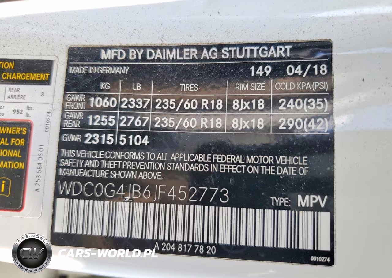 2018 Mercedes-Benz Glc 300 VIN:WDC0G4JB6JF452773 - 13