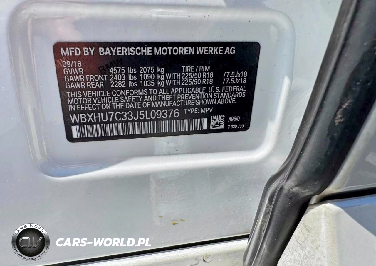 2018 BMW X1 Sdrive28I VIN:WBXHU7C33J5L09376 - 11