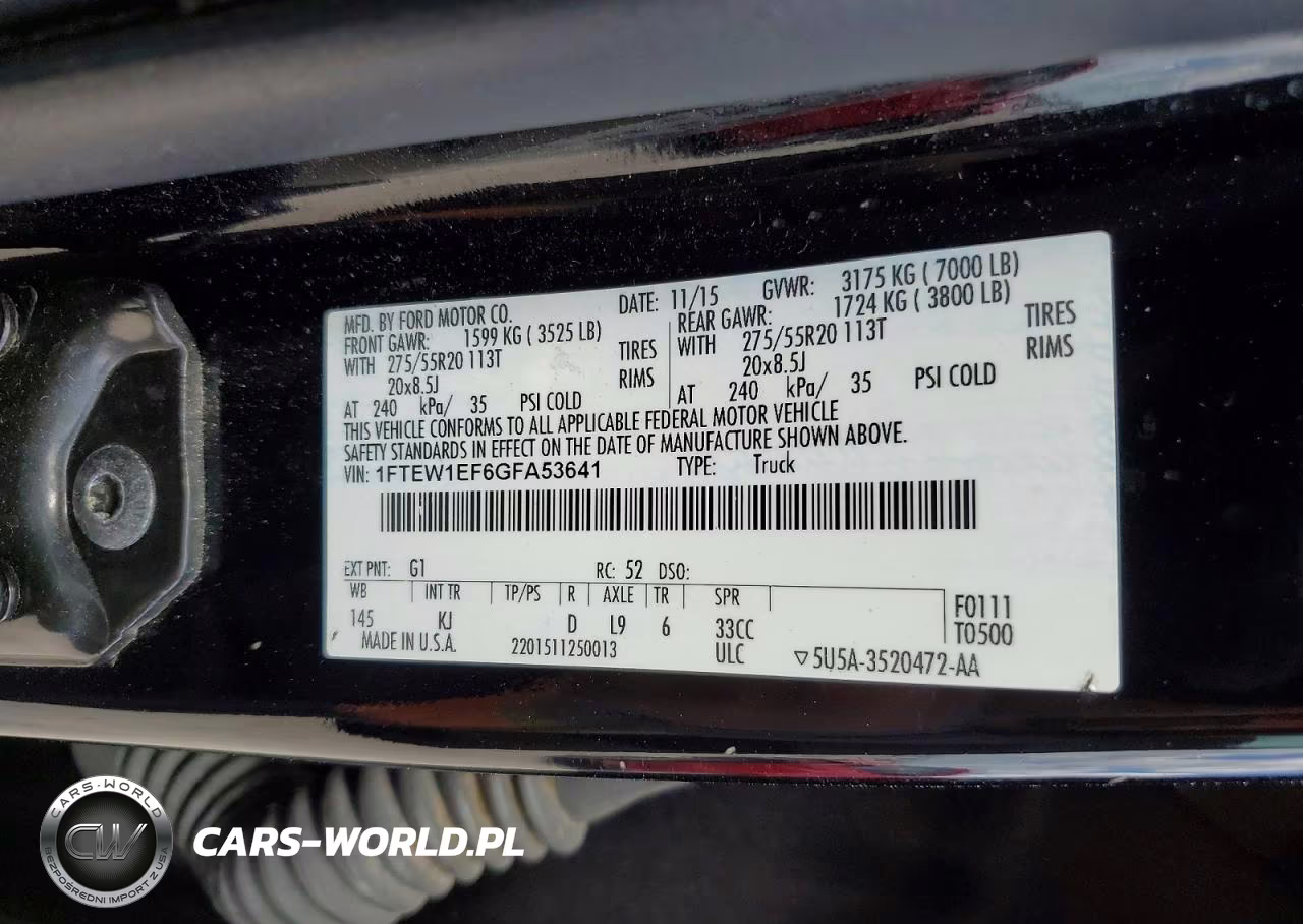 2016 Ford F150 Supercrew VIN:1FTEW1EF6GFA53641 - 12