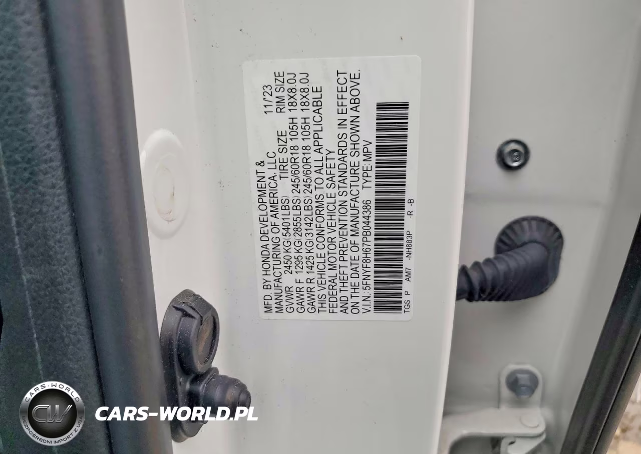 2023 Honda Passport Trail Sport VIN:5FNYF8H67PB044386 - 13