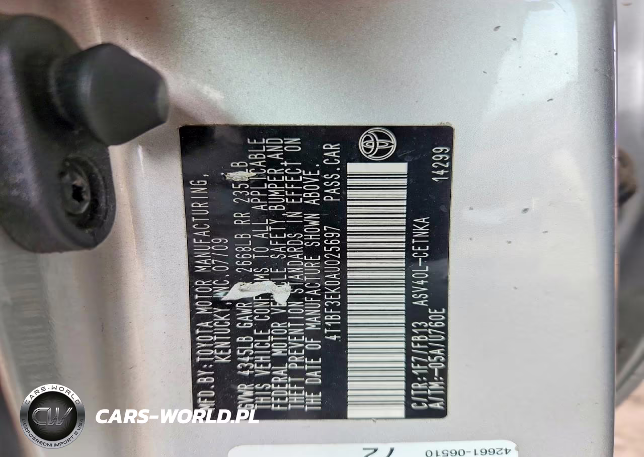 2010 Toyota Camry Le VIN:4T1BF3EK0AU025697 - 12